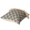 Deerlux 16" Handwoven Cotton Throw Pillow Cover with Ogee Pattern and Tasseled Top, Green QI004313.GN - alternate 1